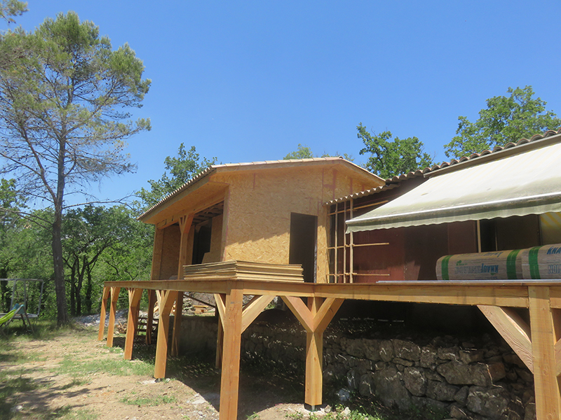Avancement maison ossature bois à Théoule-sur-Mer